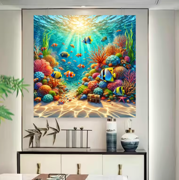 Diamond Painting Ozean mit Korallenriff, Nemo